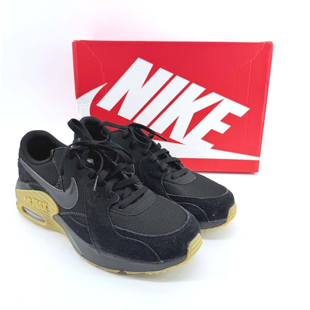 NEW Nike Air Max Excee Mens 9.5 Sneaker Black Anthracite HV0928-010 LowTop Suede